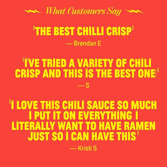 FLYBYJING Original Sichuan Chili Crisp: Premium Chili Oil w/Crunchy Garlic and Shallots - Spicy, Savory, Vegan, Sugar Free Hot Sauce - Good on Noodles, Proteins, Veggies & Everything, 6oz (Pack of 1)