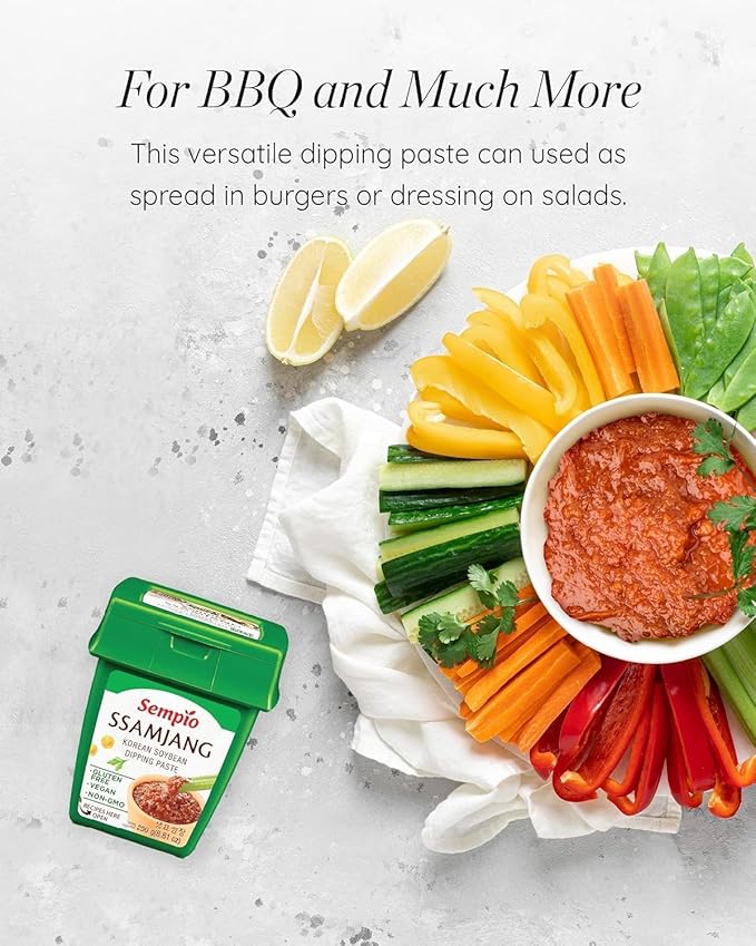 SEMPIO Gluten-Free Ssamjang: Mild Seasoned Soybean Paste, Savory Dipping Sauce for Meat & Vegetables, Korean BBQ, Vegan Non-GMO (8.8oz/250g)