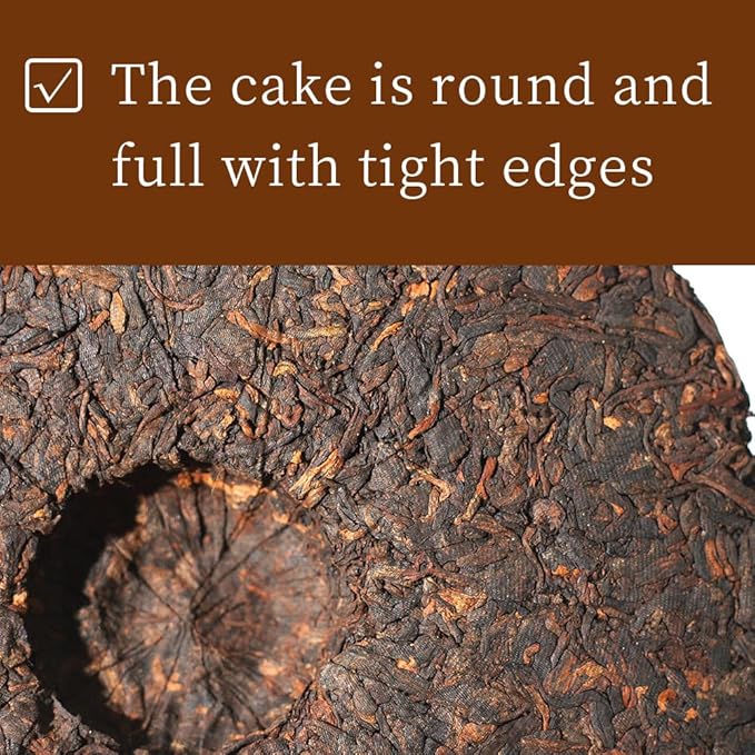LWXLJMJZC－Ripe Puerh Tea Cake -150（Cups) Shu Puer Tea - Aged Fermented Cook Pu erh -Black Pu'erh -Chinese Pu er Cake - 357g/12.6oz