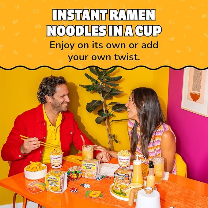 Maruchan Instant Lunch Ramen Noodles, Hot & Spicy Chicken Flavor – Japanese-Style Instant Noodle Soup, Easy Meal Ready in 3 Minutes – 2.25 Oz. (12 Pack)