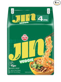 OTOKI Jin Ramen Veggie Korean Vegan Instant Ramen, Plant-Based Vegetable Broth, Savory & Umami Flavor, Ready in 4 Minutes, 4.23 oz (Pack of 4)