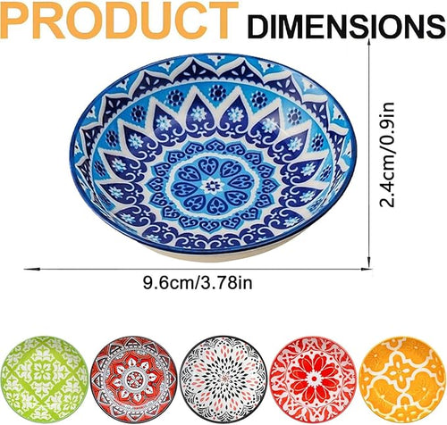 6PCS Ceramic Dipping Bowls,Small Bowl,Soy Sauce Dish Dipping Sauce Little Bowl,Sauce Plates Tiny Bowls for Condiments Sushi Dishes Soy Sauces Ketchup Snack Side Dishes Set of 6