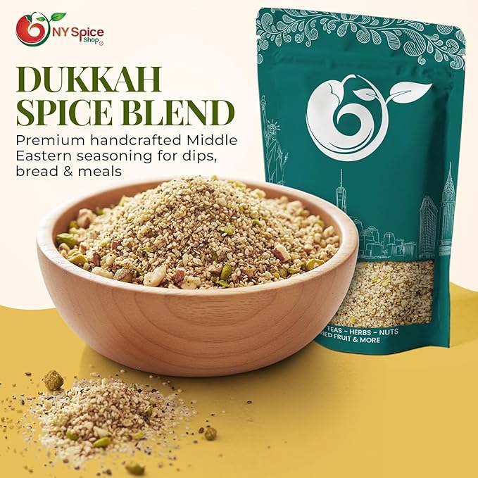 NY Spice Shop Dukkah Spice Blend - Traditional Egyptian Dukkah Mix Seasoning of Nuts and Spices - Perfect for Middle Eastern Cuisine (4 Ounce (Pack of 1))