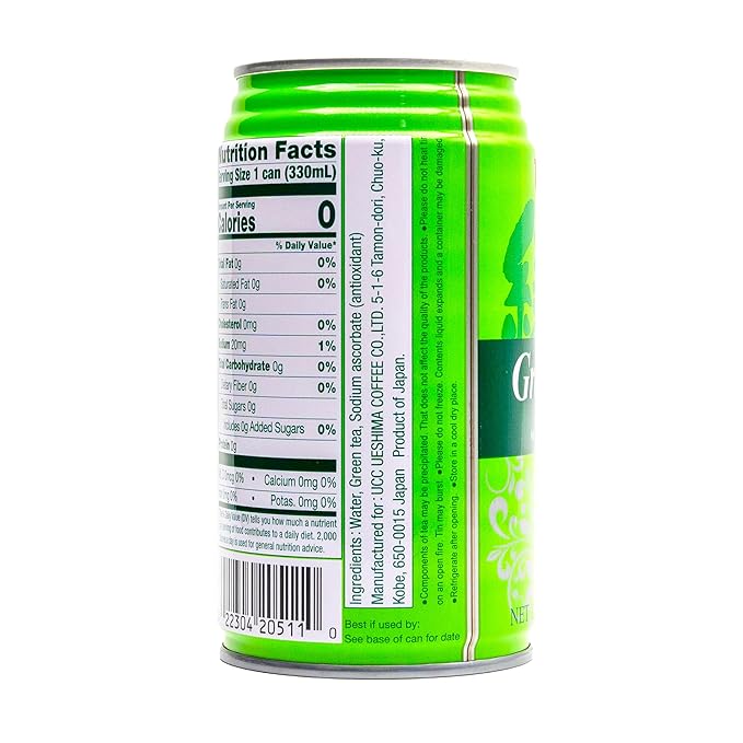 UCC Green Tea, 11.1-Ounce Cans (Pack of 24)
