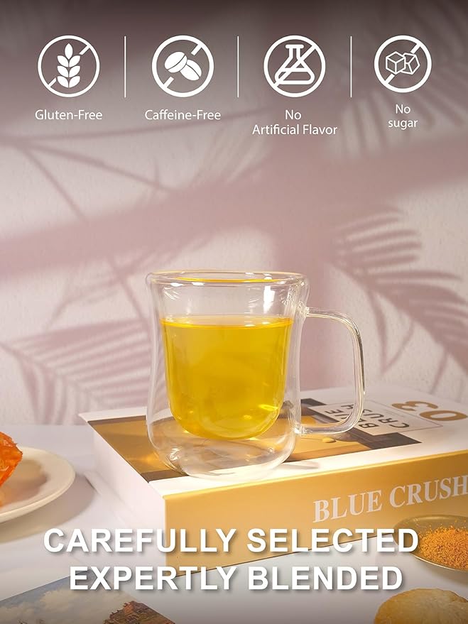 TeeLux Ginger Turmeric Decaf Green Tea, Smooth Decaffeinated Green Tea with Spicy Ginger, Earthy Turmeric & Sweet Honey Aroma, 100 Count, Hot & Iced Tea