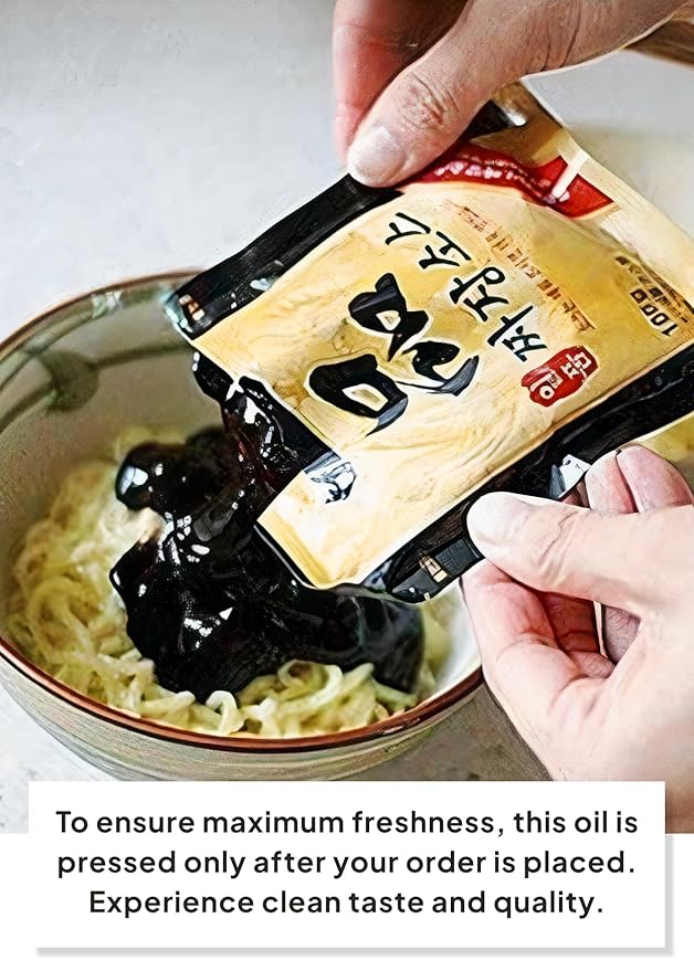 Korean Food Paldo Jjajangmen Noodles, 4 Pack (7.05oz Each) – Instant Korean Black Bean Sauce Ramen – Savory Chajang Noodles with Rich Flavor & Chewy Texture