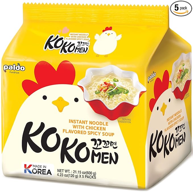Paldo Korean Ramen Kokomen 4.23oz (Pack of 5)