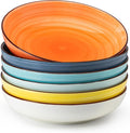 Sweese 6-Pack Ceramic Pasta Bowls, Multicolor Extra Large 30.0 Fl Oz, High-Grade Durable Professional Quality