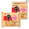 Nongshim Shin Ramyun Toomba Noodles, Creamy Korean Mac and Cheese Style Noodles, Gentle Kick of Spice, Korean Stir Fry Style Instant Noodles, 4.83 oz (Pack of 4), Packaging May Vary.