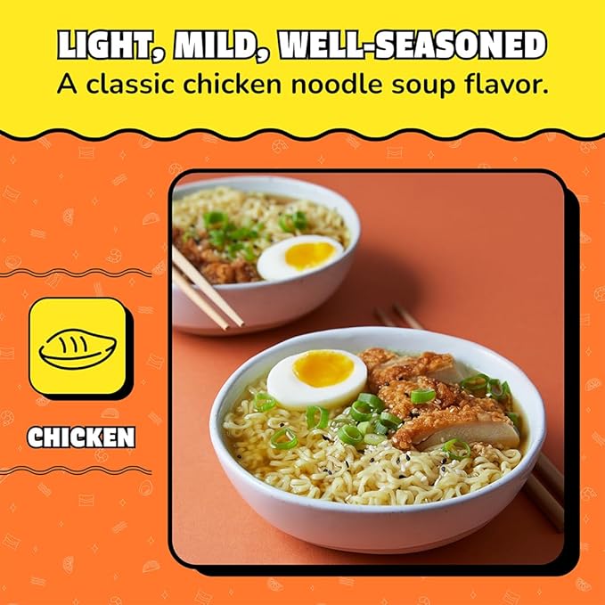 Maruchan Ramen Noodle Soup, Chicken Flavor – Japanese-Style Instant Noodles, Quick & Easy Meal for Kids, Students & Busy Families – 3 Oz. (24 Pack)
