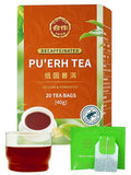 CO-OP 1950 Decaf Pu-erh Tea Bags, Naturally Decaffeinated, Aged Fermented Dark Tea, Smooth & Earthy, Individually Wrapped, 20 Count