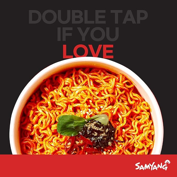 Samyang Buldak Spicy Hot Chicken Stir-Fried Cup Noodles (Pack of 6)