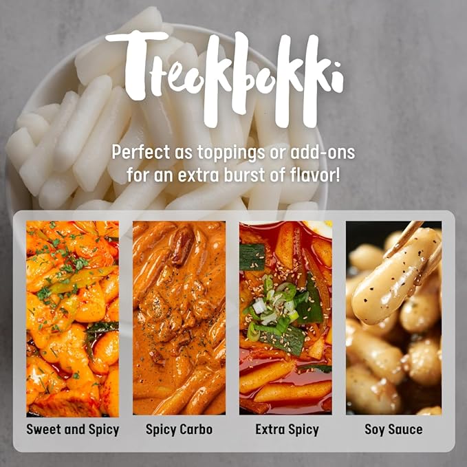 Korean Rice Cake Tteokbokki Stick – 3 Pack (3 Individual Package X 3 Pack) Vegan, Non-GMO, Gluten Free, Tteok Rice Cakes Food Pasta 21.16 oz Per Pack