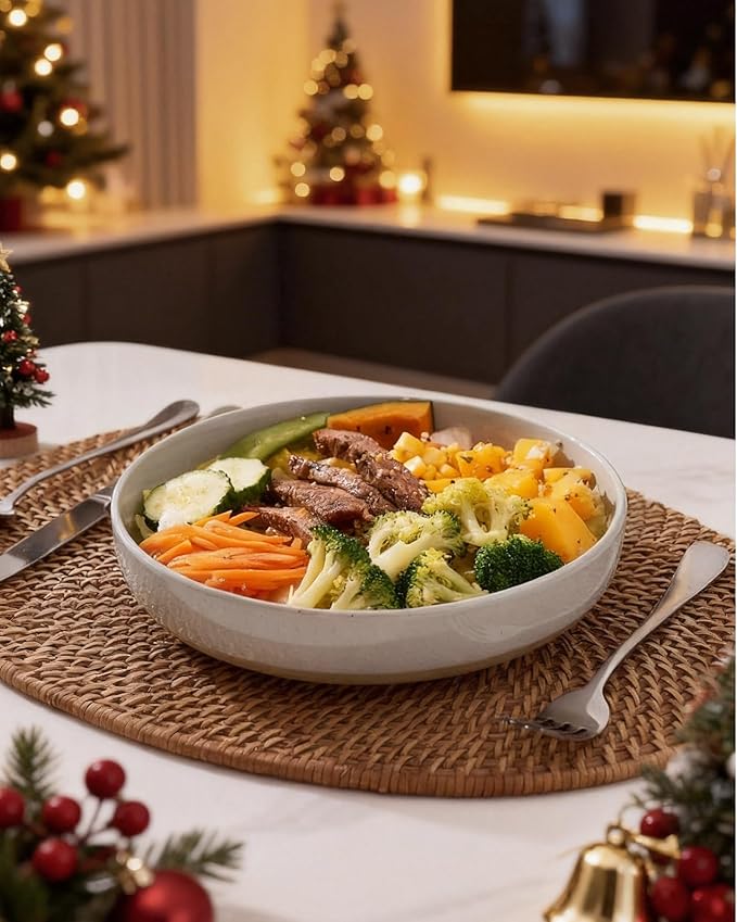 famiware Milkyway 33 oz Bowl Set, Pasta Bowls Set of 4, Salad Bowls Perfect for Your Friend for Housewarming, Thanksgiving, Christmas, Multicolor
