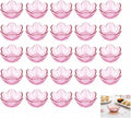 Sakura Sauce Dishes Set, 3.34x1.37 inch Plastic Cherry Blossom Dipping Bowls, 24 Pcs Small Condiment Dishes for Soy Sauce, Sushi, Snacks, and Party Appetizers (Pink)