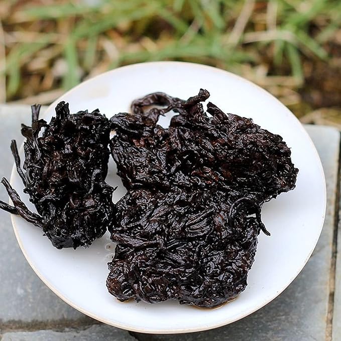 oriarmcha 2010 Lao Cha Tou Ripe Pu-erh Tea 8oz (225g) - Ripened Aged Puerh Old Tea Nuggets - Menghai Shu Puerh from Ancient Trees