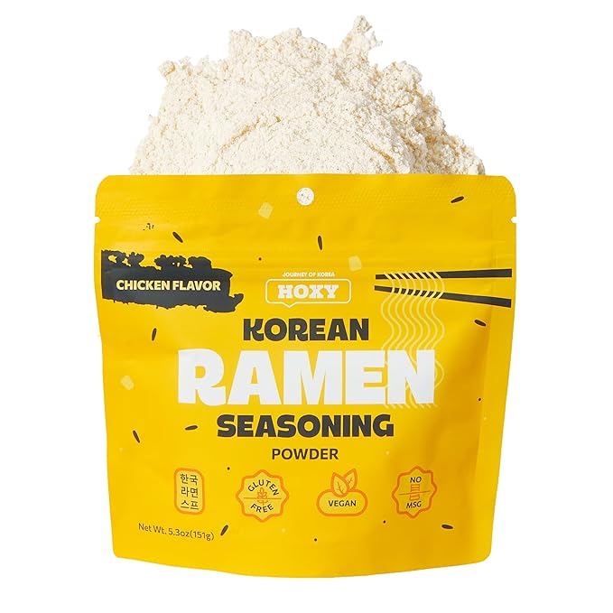HOXY Journey of Korea "Korean Ramen Seasoning" | Gluten Free, Vegan, No-MSG | Premium Finest Ramen Seasoning Powder | 5.3oz (Chicken)