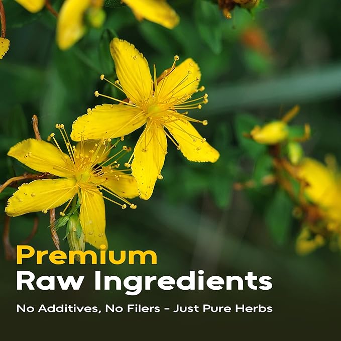 FullChea - St. John's Wort Tea, 50 Teabags - Premium Dried St Johns Wort Herb - Non-GMO - Natural Caffeine-Free Herbal Tea - Your Ideal Relaxation Break