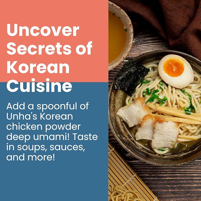 Korean Chicken Ramen Soup Powder - Instant Ramen Soup Seasoning Chicken Flavor, Umami Flavor, 5.29oz pack, product of Korea