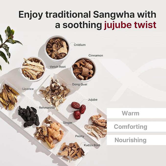 KWANGDONG Ssang Hwa Jin (Jujube) - Korean Traditional Herbal Jujube(Dates) Tea, Supports General Wellness, Energy, and Vitality, 10 Pouches