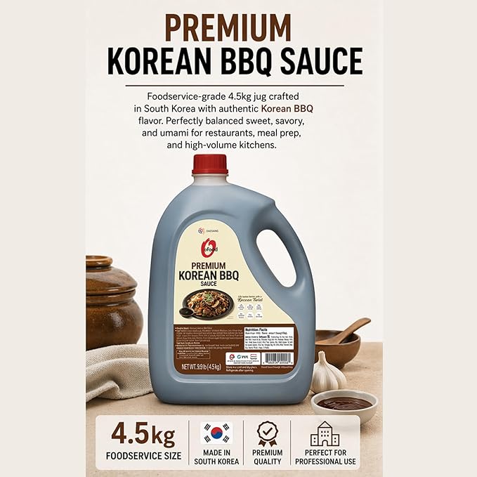 Korean Sauces – [Spicy Gochujang Sauce | 1.2 Gallon] 4.5kg - Vegan Bulk Marinade Glaze Dip for Bulgogi, Fried Chicken, Ribs, Tteokbokki, Stir Fry, Wings – O’food (KBBQ Sauce)