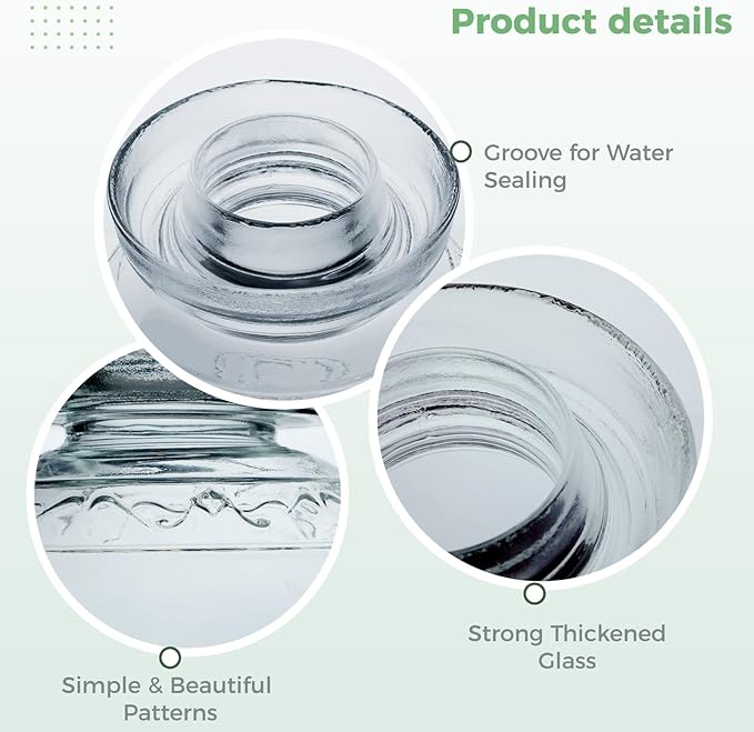 1.5L/2.5L/4.5L Glass Fermenting Jar, Large Capacity Sealed Pickle Jar, (C 4.5L/158oz)