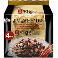 Korean Food Paldo Jjajangmen Noodles, 4 Pack (7.05oz Each) – Instant Korean Black Bean Sauce Ramen – Savory Chajang Noodles with Rich Flavor & Chewy Texture