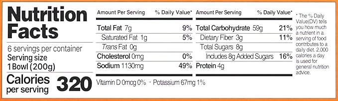 [KCHELIN] Microwaveable Korean Japchae Fried Rice (Pack of 6), Korean Food, Instant, Quick & Delicious, Shelf- Stable, On-the-Go Meals, 7.05 oz per Bowl