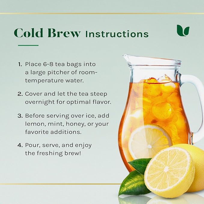 Uncle Lee's Organic Green Tea Bags 2-Pack, 106-Count Super Packs – Bright & Refreshing, Lightly Caffeinated Bulk Tea for Home, Office, Camping