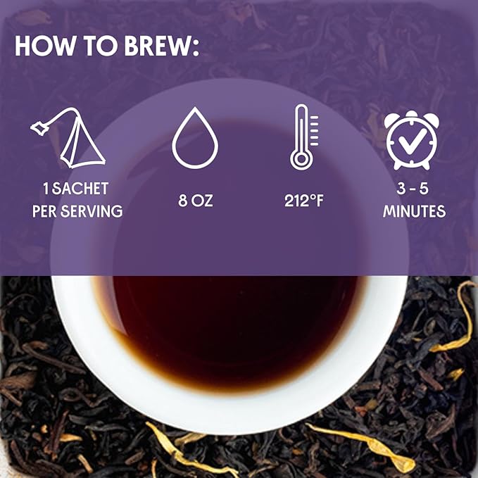 The Tea Spot Bolder Breakfast Tea with Dark Chocolate Flavoring | Blend of Black Tea, Pu’erh Tea, Calendula Flowers, Sunflower Petals, and Chocolate Flavoring | 15 Tea Bags