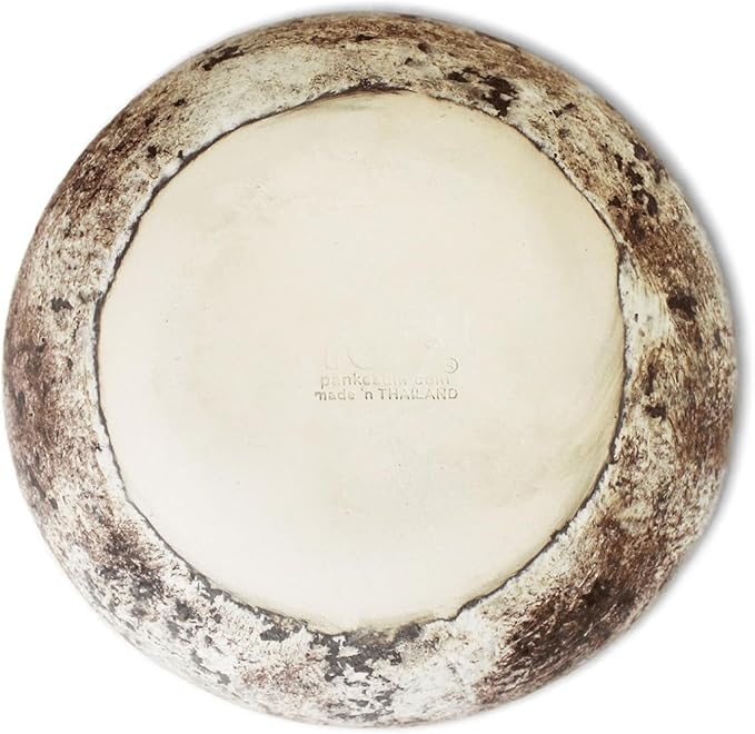 roro 8 Inch Handmade Coral Ceramic Stoneware Bowls Set of 2 - Rustic Charm, Tropical Style, Coral Blue with Rustic Textured Finish, Serving Bowls for Beach