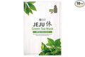 SNP Jeju Rest Green Tea Mask, soothing and replenishing skin - Pack of 10