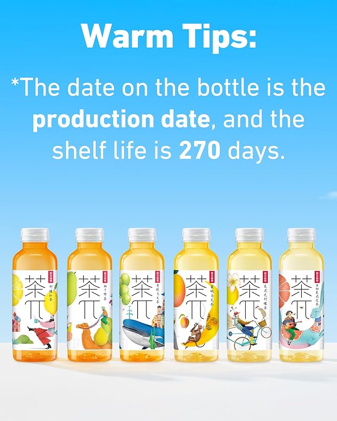 Tea PI Iced Tea – Green Tea, Pomelo Sweet Iced Fruit Tea Bottles, Real Juice, -16.9 fl oz, 500mL, 15 Pack