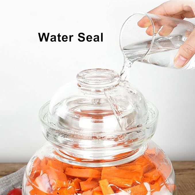 Glass Jar with Lid Pickle Jar, 1.5L Fermentation Jar Crock for Pickles Kimchi, Sauerkraut, Kombuch Vegetables Paocai Jar Pot, Thickning