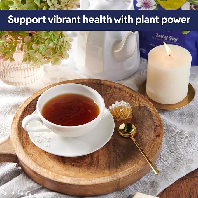 The Tea Spot Earl of Grey Black Tea with Citrus for Energy | Blend of Black Tea, Citrus Root, Mallow Flowers, Bergamot, and Vanilla Flavoring | 15 Tea Bags
