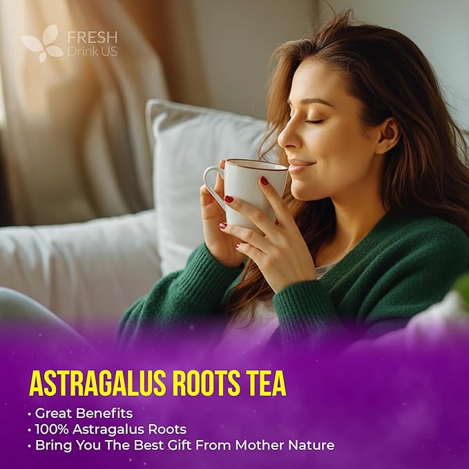 FreshDrinkUS, Premium 8oz Dried Astragalus Root Slices – 100% Natural Astragalus Root for Herbal Tea & Traditional Beverages – Natural, Clean Cut, No Additives. No Preservatives. Vegan