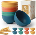 Wheat Straw Bowls, 10 OZ Snack Bowl Set of 8, Unbreakable Small Bowl, Alternative Plastic Bowls Reusable for Snack, Dessert and Appetizer, Microwave and Dishwasher Safe (Multicolor)