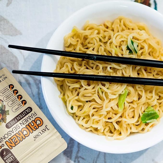 JAYUSS Ramen Seasoning Less Sodium Chicken Instant Ramen Seasoning Powder 10.58 Oz Gluten Free, Non-Gmo, No MSG Premium Instant Noodle Soup Powder 300G