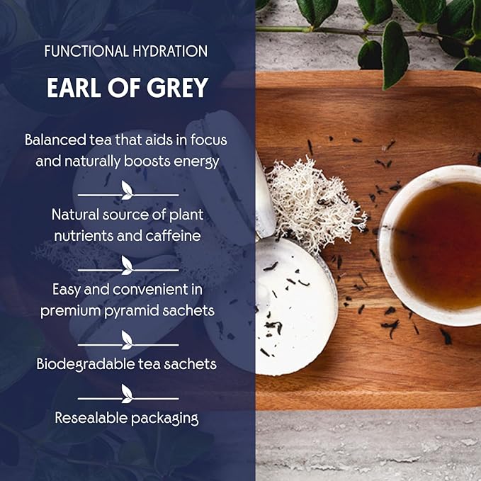 The Tea Spot Earl of Grey Black Tea with Citrus for Energy | Blend of Black Tea, Citrus Root, Mallow Flowers, Bergamot, and Vanilla Flavoring | 15 Tea Bags