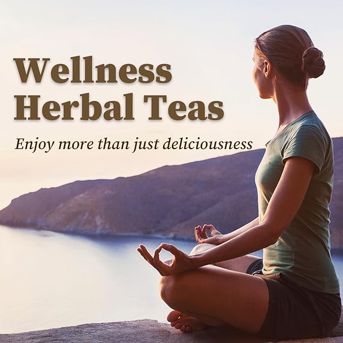 FullChea - Ginseng Tea bags, 60 Teabags - Pure Ginseng Root Tea - Caffeine-Free Herbal Tea with Wellness Support