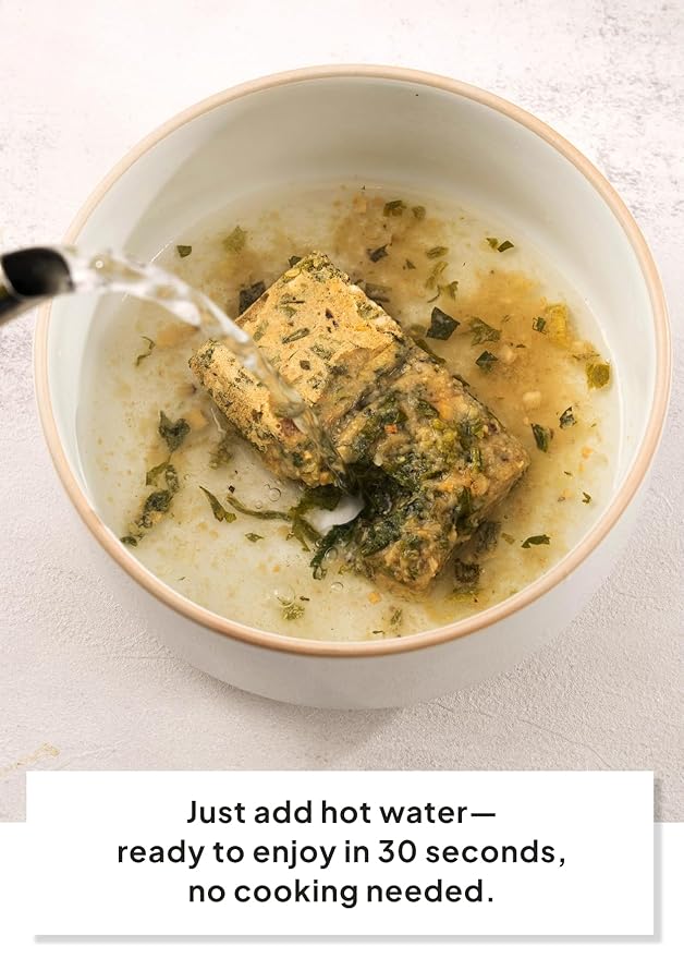 Korean Food Instant Miso Soup with Vegetables – 5 Individual Servings – Korean Soybean Paste Soup (Doenjang) – Quick & Easy Freeze-Dried Soup, Healthy Low-Calorie Pantry Staple