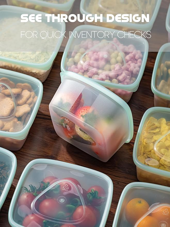 LivLab Mker 30 PCS Food Storage Containers with Lids - Reusable Meal Prep Containers Bpa-Free Freezer Lunch Boxes for Leftovers, Snack, Fruits, Salad - 15 Sets | 20 fl oz | 2.5 Cups
