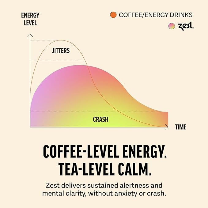 Zest Energy Black Tea - Spicy Masala Chai Loose Leaf Blend - High Caffeine Cardamom Ginger Tea with Cinnamon - Caffeinated Coffee Altnernative - Natural, Non-GMO & Keto - 50 Servings - 150mg Caf