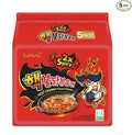 Samyang Buldak Spicy Ramen, Hot Chicken Ramen, Korean Stir-Fried Instant Noodle, 2X Spicy, 1 Bag with 5 Pack