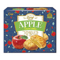 CW Korean Snack Grand Shell Apple Pie Cookies with Apple Filling Jam, Dessert, 10 count, 195 g, individually wrapped Soft Pastry Style cookies, Sweet Apple Treat