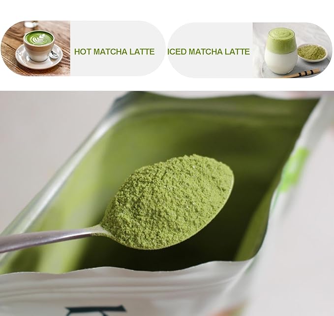 Korean Jeju Matcha Powder Tea, Premium Matcha Blend, Reusuable Zipper Bag - 500g (17.6 oz)