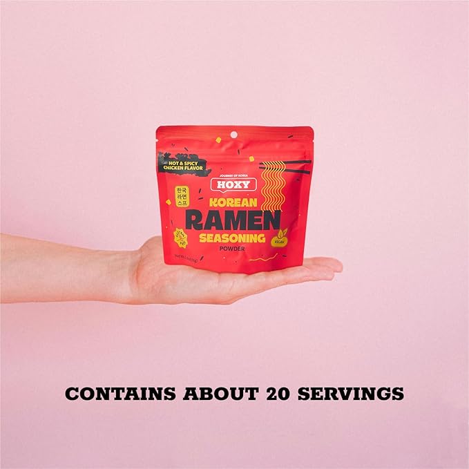 HOXY Journey of Korea "Korean Ramen Seasoning" | Gluten Free, Vegan | Finest Ramen Seasoning Powder | 5.3oz (HOT & SPICY CHICKEN, Pack of 3)