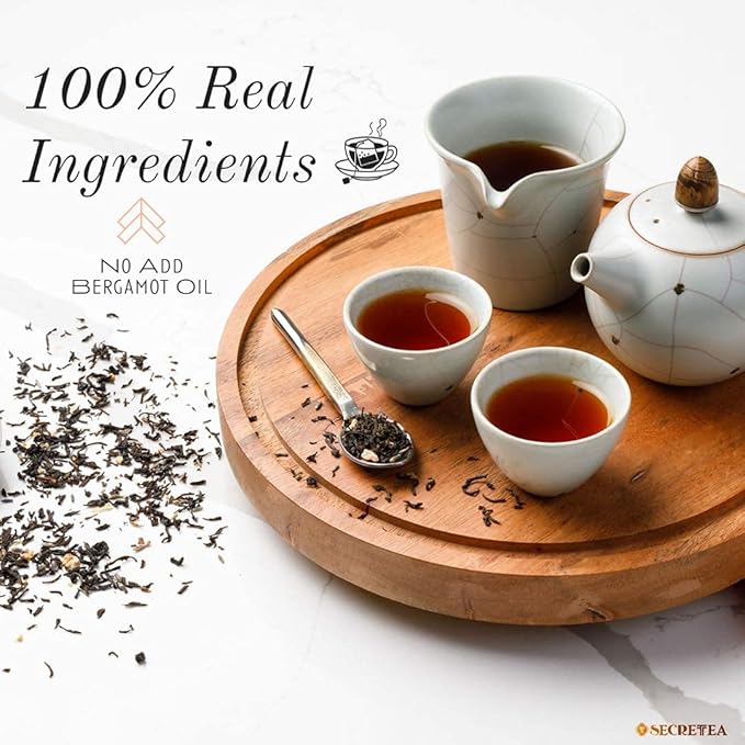 Organic Earl Grey Tea, Good for BREAKFAST TEA | NATURAL ANTIOXIDANTS,100% Real ingredients, 15 CT Tea Bag | By T SECRETEA, Daydream