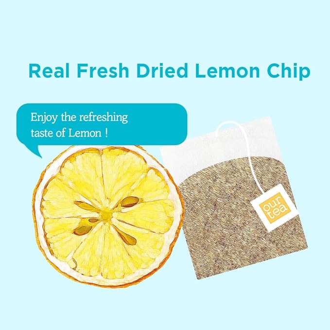 ROASTIQUE Lemon Earlgrey Black Tea with Real Dried Fruit – Premium Orgainc Tea Sweet Fruit Blend Hot or Iced Tea Eco-friendly PLA bags, 8 Tea Bags