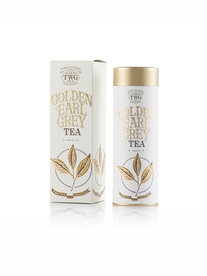 TWG Tea | Golden Earl Grey | Black Tea | Bergamot | Haute Couture Tin, 100g | Gift Set
